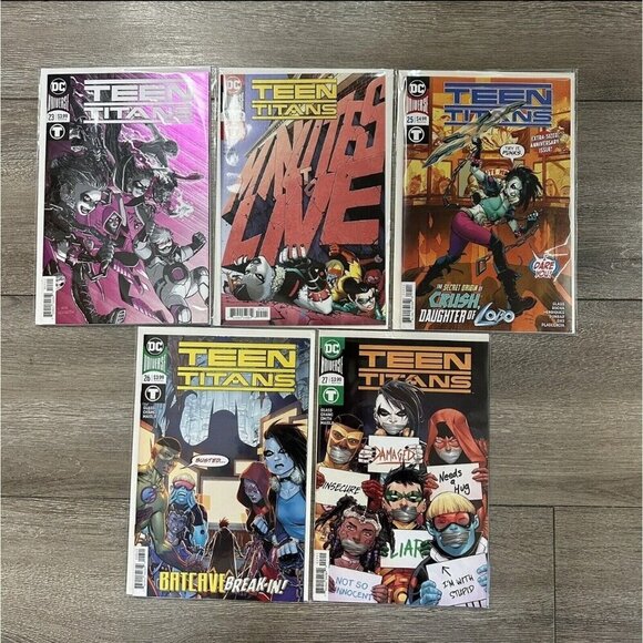 DC Comics Other - Teen Titans # 23 Metallic Foil Cover #24 #25 #26 #27 DC Universe VG